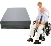 Sleep Wish®Memory Foam Wheelchair Cushions Waterproof Removeable Zip Seat Cover Pressure Relief Comfort Seat Aid Lower Back Pain Foam 18x 16x4 Inches Charcoal