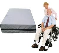 Sleep Wish®Memory Foam Wheelchair Cushions Waterproof Removeable Zip Seat Cover Pressure Relief Comfort Seat Aid Lower Back Pain Foam 18x 16x4 Inches Grey