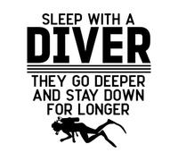 Sleep with a Scuba Diver They go Deeper Stay Down Wall Decals 67.2x72.5cm Do not Damage The Wall Surface Black