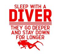 Sleep with a Scuba Diver They go Deeper Stay Down Wall Decals 67.2x72.5cm It Won't Fall Off Red