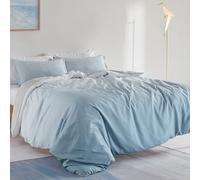 SLEEP ZONE Bedding Duvet Cover Sets Printed Ombre Color 120gsm Ultra Soft Zipper Closure Corner Ties 3 Pieces, Ombre Grey Blue, Full (80x90 inch | 2 Pillow Shams)
