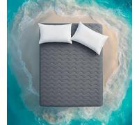 Sleep Zone Cooling Mattress Pad King, Waterproof Bedding Protector for Hot Sleepers, Soft & Breathable Mattress Topper, Deep Pocket Mattress Cover，Hotel Quality (Dark Grey，King)