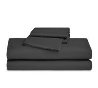 SLEEP ZONE Lightweight Super Soft Easy Care Microfiber 4 Pieces Bedding Sheet Set with Deep Pocket, All Season Use for Adults, Male, Female, Washable (Black, King)