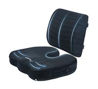 Sleepavo Memory Foam Seat Cushion for Office Chair - Orthopaedic Back & Seat Cushion for Sciatica, Tailbone, Coccyx & Hip Pain Relief - Lumbar Support Pillow for Office, Gaming Chair, Car & Travel