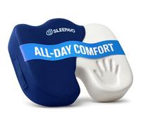 Sleepavo Office Chair Cushion - Seat Cushion for Tailbone Pain Relief - Butt Pillow for Coccyx, Sciatica, and Lower Back Pain - Orthopedic Chair Pad for Lumbar Support in Office Desk (Navy Blue)