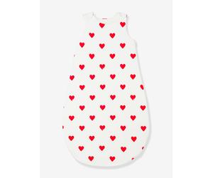 Sleepbag with hearts in cotton PETIT BATEAU white