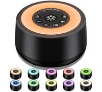 Sleepbox Sound White Noise Machine with 25 Soothing Sounds 10 Colors Warm Night Light 4 Brightness Levels 32 Volume Levels 5 Timer and Memory Function Perfect for Kids Adults Seniors Sleeping Black