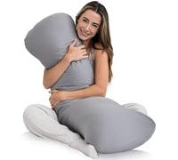 SleepCloud Weighted Body Pillow 8lbs - Weighted Pillow for Deeper Sleep (48" x 14") - Cooling Body Pillows for Adults, Full Body Pillow for Sleeping, Side Sleeper Body Pillows with Cover (X-Large)