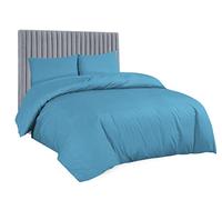 sleepdove® LUXURY EGYPTIAN COTTON 200 COUNT BEDDING SETS DUVET COVER SET (QUILT COVER WITH PILLOW CASES (Single, Teal)