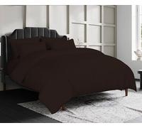sleepdove® LUXURY EGYPTIAN COTTON 200 COUNT BEDDING SETS DUVET COVER SET (QUILT COVER WITH PILLOW CASES (Single, Chocolate)