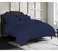 sleepdove® LUXURY EGYPTIAN COTTON 200 COUNT BEDDING SETS DUVET COVER SET (QUILT COVER WITH PILLOW CASES (Single, Navy)