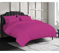 sleepdove® LUXURY EGYPTIAN COTTON 200 COUNT BEDDING SETS DUVET COVER SET (QUILT COVER WITH PILLOW CASES (Single, Fuchsia)