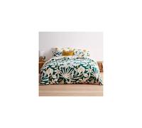 Sleepdown Arren Dramatic English Floral Teal White 100% Pure Cotton Ease Care Reversible Duvet Cover Quilt Bedding Set with Pillowcase - Single (135cm
