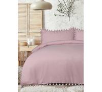 Sleepdown Blush Pom Pom Duvet Cover Set Green