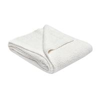 Sleepdown Boucle Chenille Throw Soft Touch Fluffy Fleece Over Sofa Bed Couch Warm Cosy Luxury Blanket Bedspread - Cream - 130cm x 150cm