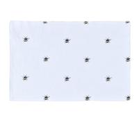 Sleepdown Bumble Bee Printed Table Placemats - Ideal for Kitchen Dining Table - Non-Slip Washable Heat Resistant - Pack of 4 - White - 49cm x 32cm