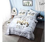 Sleepdown Chill Slogan Fully Reversible Duvet Quilt Cover + PillowCases (KIng)