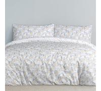 Sleepdown Circle Geo Abstract Reversible Duvet Cover Quilt Bedding Set with Pillowcases Soft Easy Care Bed Linen - Ochre - Double (200cm x 200cm)