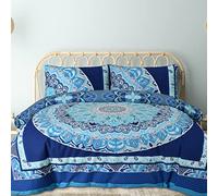 Sleepdown Double Duvet Set, Cotton, Blue