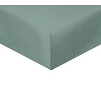 Sleepdown Extra Deep Fitted Sheet 32cm Pocket Easy Care Non-Iron Super Soft Polycotton Bedsheet Bedding Bed Linen - King - Sage Green