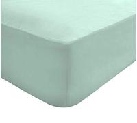 Sleepdown Extra Deep Fitted Sheet 32cm Pocket Easy Care Non-Iron Super Soft Polycotton Bedsheet Bedding Bed Linen - Single - Duck Egg