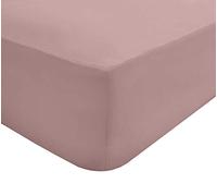Sleepdown Extra Deep Fitted Sheet Poly Cotton, Soft Pink, Single