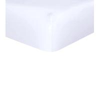Sleepdown Fitted Sheet Plain Warm Cosy Breathable Super Soft 100% Bamboo Bedsheet Bed Linen 32cm Extra Deep Pockets - White - Double, (5056242894582)