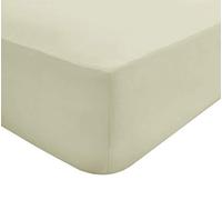 (King) Easy Care Polycotton Non-Iron Super Soft 25cm Deep Fitted Sheet-Ivory