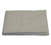 Sleepdown Flat Bed Sheet-Natural-Double, Cotton Mix