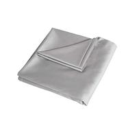 Sleepdown Flat Sheet 100% Cotton Sateen Soft Cosy 300 Thread Count Luxury Bedding Bedsheet Bed Linen - Silver - Double (230cm x 254cm)