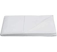 Sleepdown Flat Sheet Linen Bedding Soft Easy Care Cotton Blend-White-King, Mix