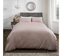 Sleepdown Gem Embellished Sateen Blush Pink Duvet Cover Quilt and Pillow Cases Bedding Set Soft Cosy - Super King (220cm x 260cm)
