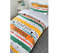 Sleepdown Kids Crocodiles Single Duvet Cover Set Grey