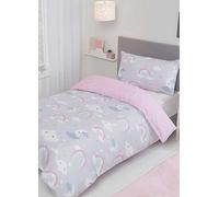 Sleepdown Kids Rainbow Celestial Friends Single Duvet Cover Set Grey