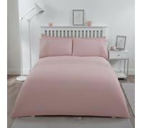 Sleepdown Lace Panel Band Border Blush Pink Luxury Soft Easy Care Duvet Cover Quilt Bedding Set with Pillowcases - Super King (220cm x 260cm), 5056242802457