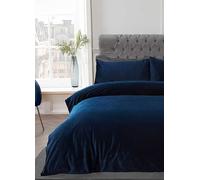 Sleepdown Matt Velvet Duvet Cover Set Green