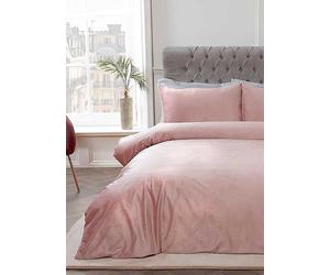 Sleepdown Matt Velvet Duvet Cover Set Green