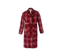 Sleepdown Men's Sleepdown Mens Printed Check Fleece Dressing Gown Robe Sherpa Reverse Medium 39 41 Red, Red, M UK