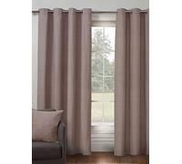 Sleepdown Pair of Textured Print Eyelet Curtains Green