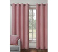 Sleepdown Pair of Textured Print Eyelet Curtains Green