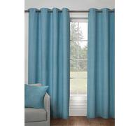 Sleepdown Pair of Textured Print Eyelet Curtains Green