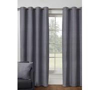 Sleepdown Pair of Textured Print Eyelet Curtains Green