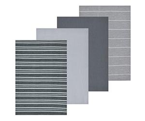 Sleepdown Plain 100% Cotton Half Panama Reusable Soft Cloth Table Napkins - Pack of 4 - White - 41cm x 41cm