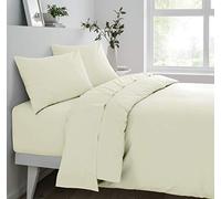 Sleepdown Polycotton Fitted Sheet Ivory, Single