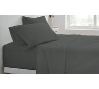 Sleepdown Polycotton Fitted Sheet or Pillowcases: Single Deluxe Fitted Sheet /Charcoal