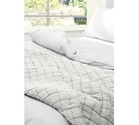 Sleepdown Quilted Waffle Throw Over Sofa Bed Super Soft Warm Cosy Luxury Blanket Bed Bedspread - Natural - 200cm x 150cm,5056242894315