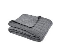 Sleepdown Quilted Waffle Throw Over Sofa Bed Super Soft Warm Cosy Luxury Blanket Bed Bedspread - Charcoal - 200cm x 150cm, Grey,5056242894308