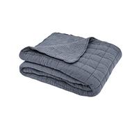 Sleepdown Quilted Waffle Throw Over Sofa Bed Super Soft Warm Cosy Luxury Blanket Bed Bedspread - Denim Blue - 200cm x 150cm,5056242894322