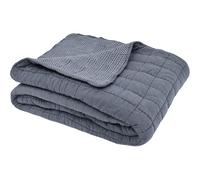 Sleepdown Quilted Waffle Throw Over Sofa Bed Super Soft Warm Cosy Luxury Blanket Bed Bedspread - Denim Blue - 200cm x 150cm,5056242894322