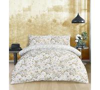 Sleepdown Reversible Elegant Blooms Duvet cover set -100% Polyester Microfibre, Super Soft, Green Colour Duvet Cover and 2 Pillowcase - 3 Pcs Bedding Set (King, 230 x 220 cm)